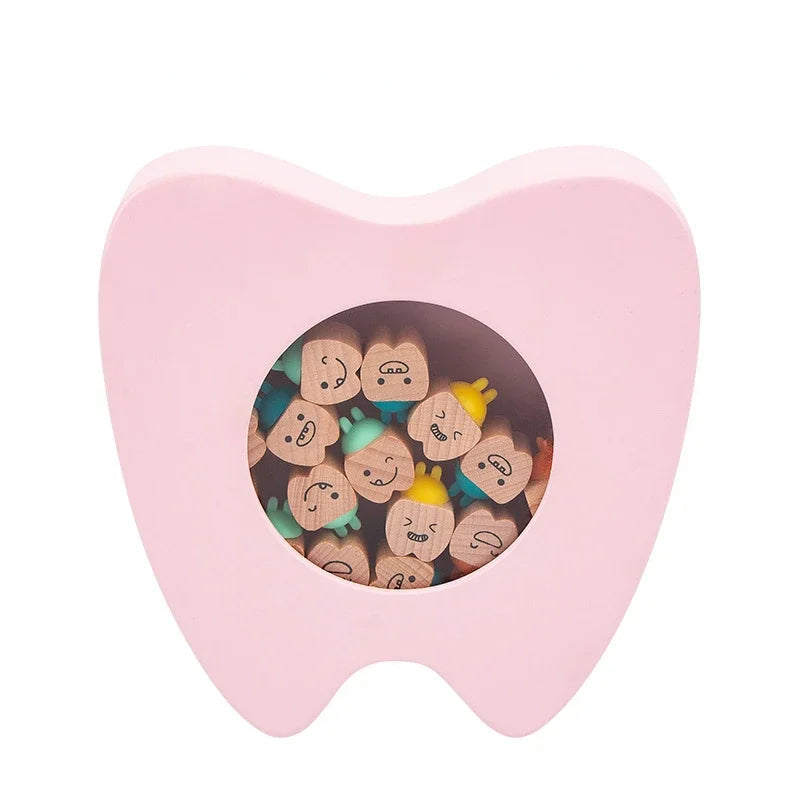 木製乳歯ケース|男女兼用ベビー歯収納ボックス・記念用コレクションボックス