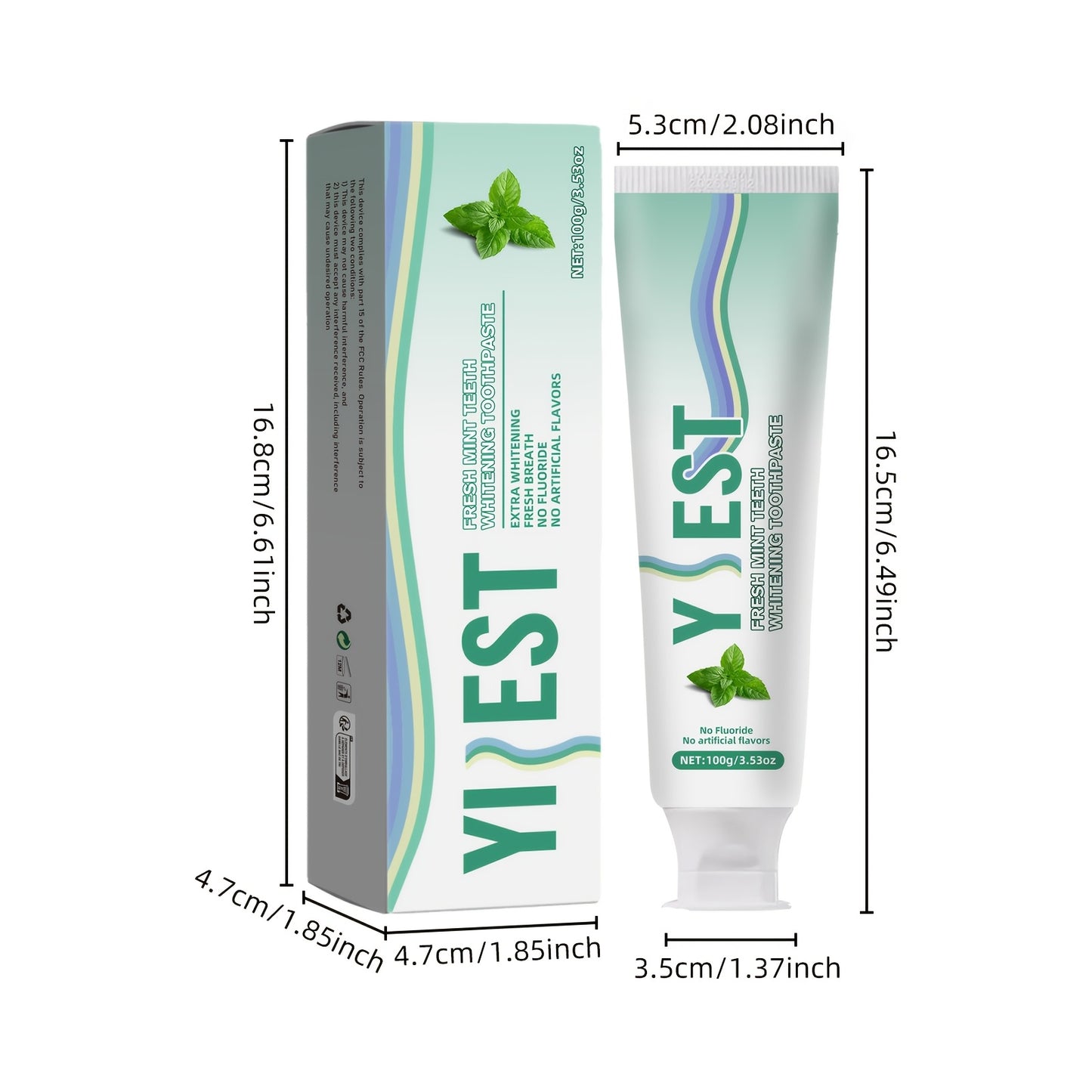 Mint ナノブライトニング歯みがき粉 2本セット（100g×2）｜フッ素不使用・ディープクリーンジェル