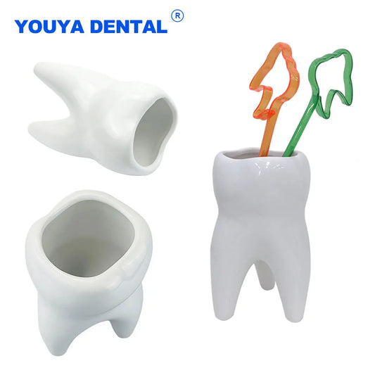 歯型セラミックペン立て｜デスクトップ収納