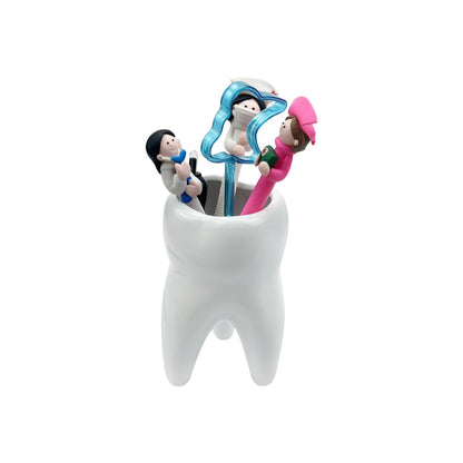 歯型セラミックペン立て｜デスクトップ収納