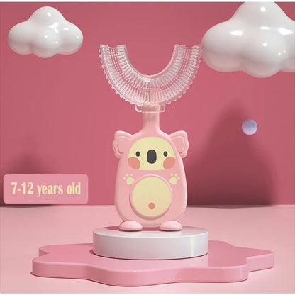 子ども用U字型歯ブラシ｜360°・シリコン・口腔ケア・2〜12歳向け