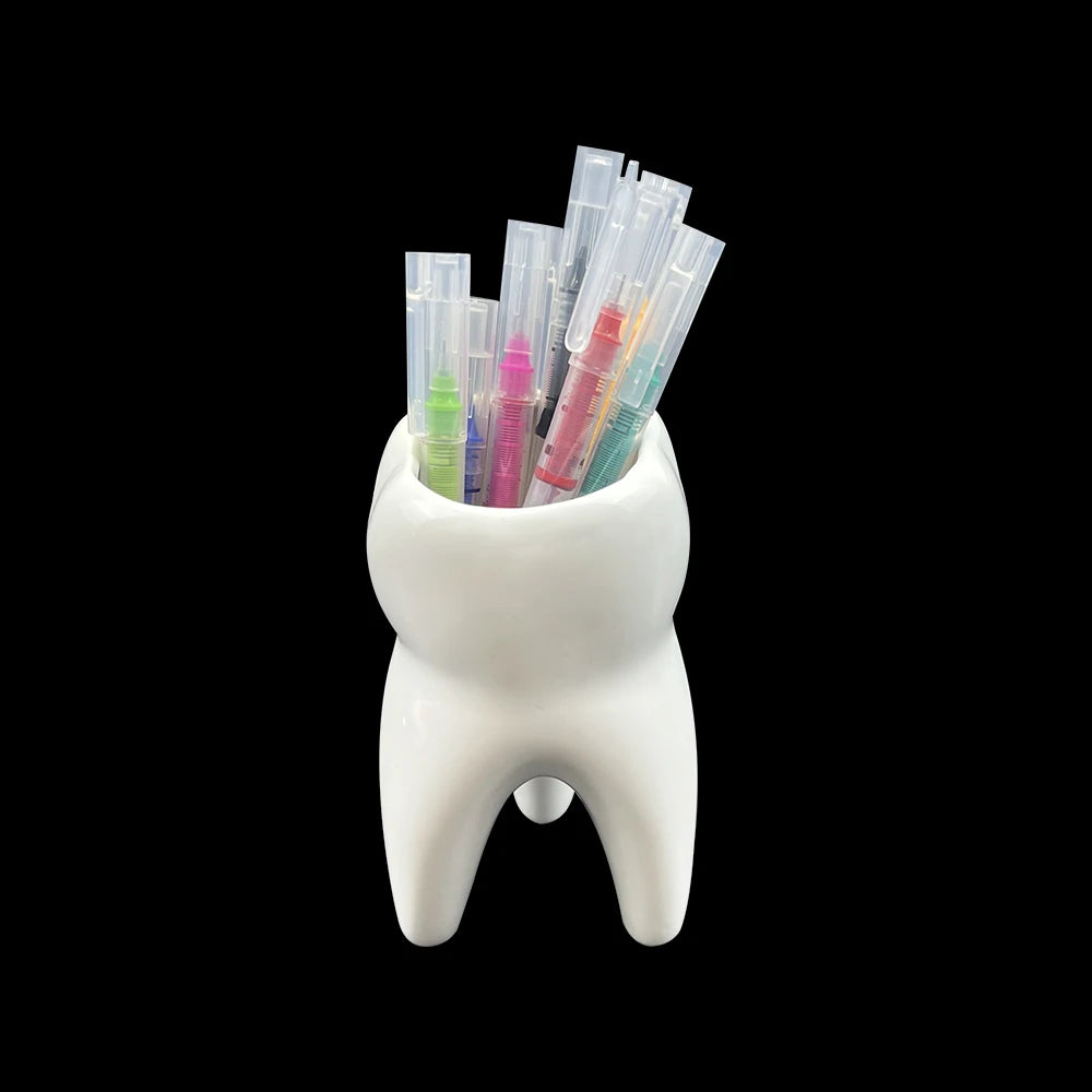 歯型セラミックペン立て｜デスクトップ収納