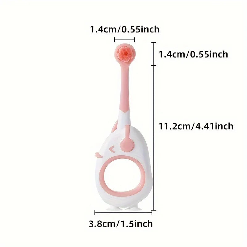 乳児用歯ブラシ｜0〜3歳向け・カートゥーン・小さめヘッド・個包装・吸盤付きスタンド