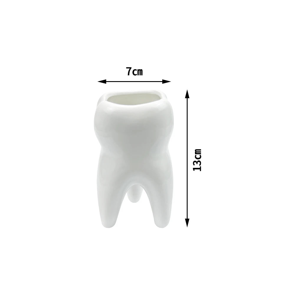 歯型セラミックペン立て｜デスクトップ収納