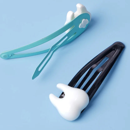 ミニ歯型ヘアクリップ 10個セット｜デンタルギフト・かわいい髪留めアクセサリー