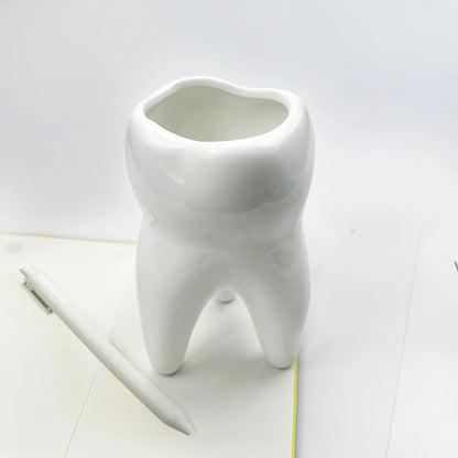 歯型セラミックペン立て｜デスクトップ収納